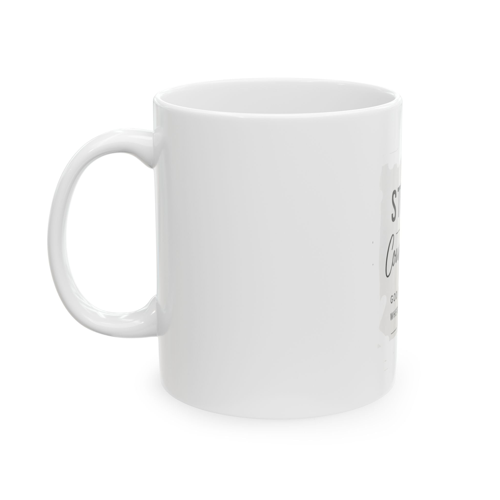 Be Strong and Courageous Ceramic Mug — Joshua 1:9 Inspirational Bible Verse Coffee Cup (11oz, 15oz)