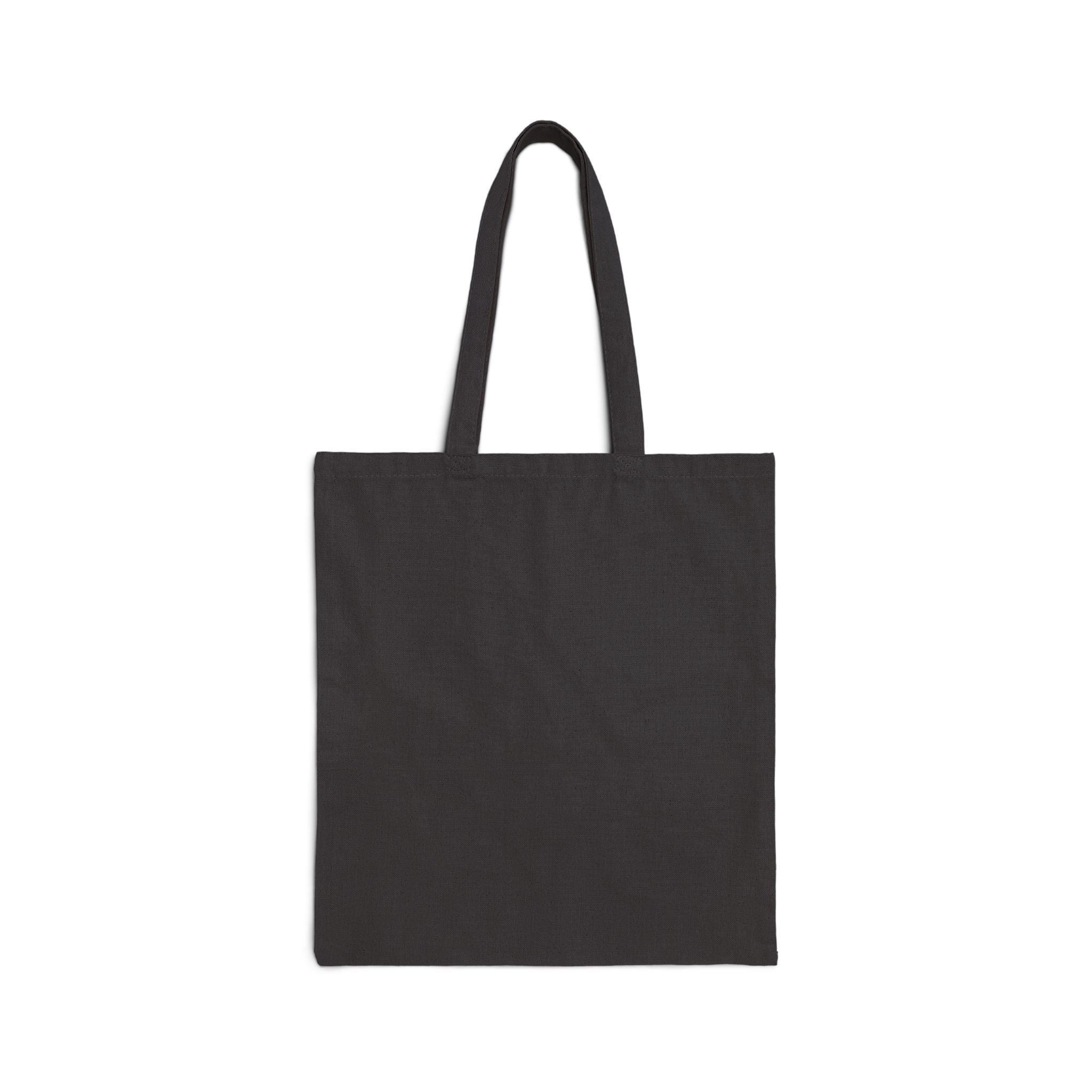 Tote Bag — "Working Online By Telepathic Means And School" Cute Cat Remote Work Canvas Tote